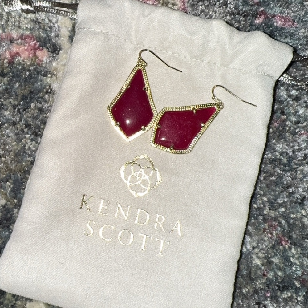 Kendra Scott Burgundy Geometric Earrings